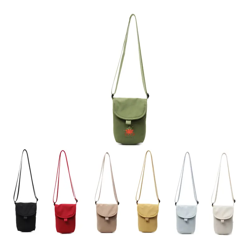 Small Size Canvas Shoulder Bag – Misc Bags – available in beige, black, blue, green colours and 3 more