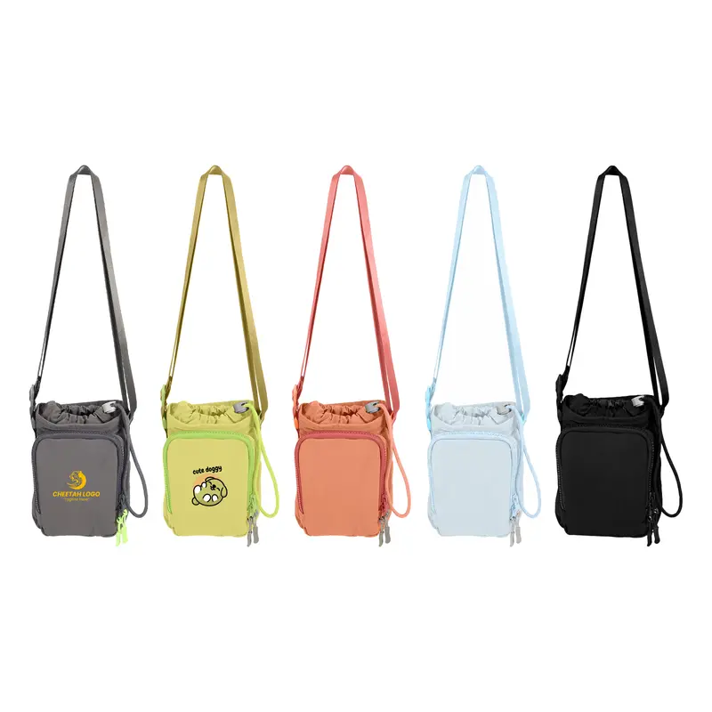 Water Bottle Holder with Strap – Misc Bags – available in black, blue, grey, orange colours and 1 more