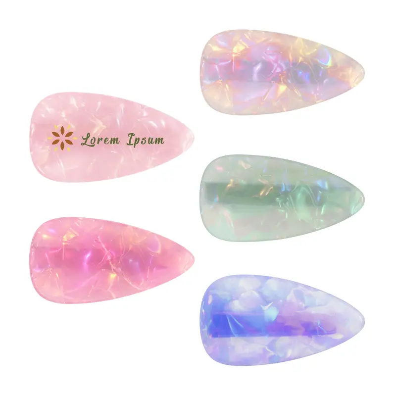 Teardrop Iridescent Alligator Hair Clip – Misc Headwear – available in blue, green, pink, purple colours