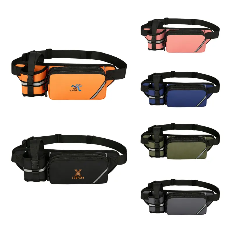 Waist Bag With Bottle Holder – Bum Bags – available in black, blue, green, orange colours and 1 more