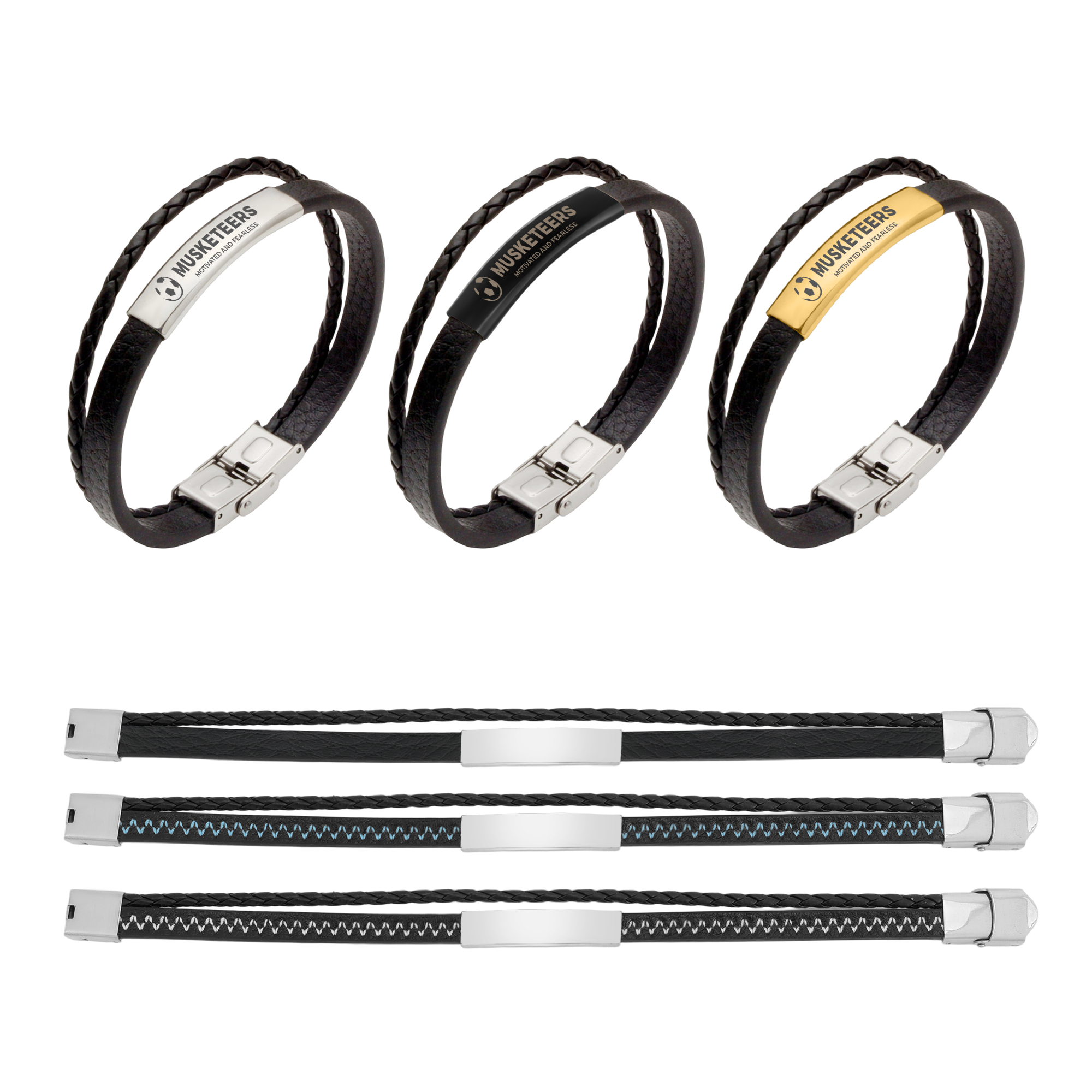 Double-layer PU Leather Bracelet