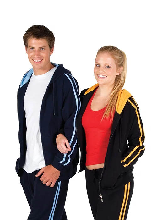 Mens Unbrushed Stripe Sleeve Hoodie