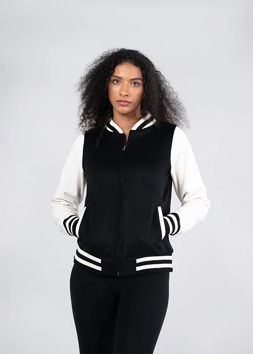 500gsm Women's/Junior Wool Blend Soft Shell Varsity Jacket