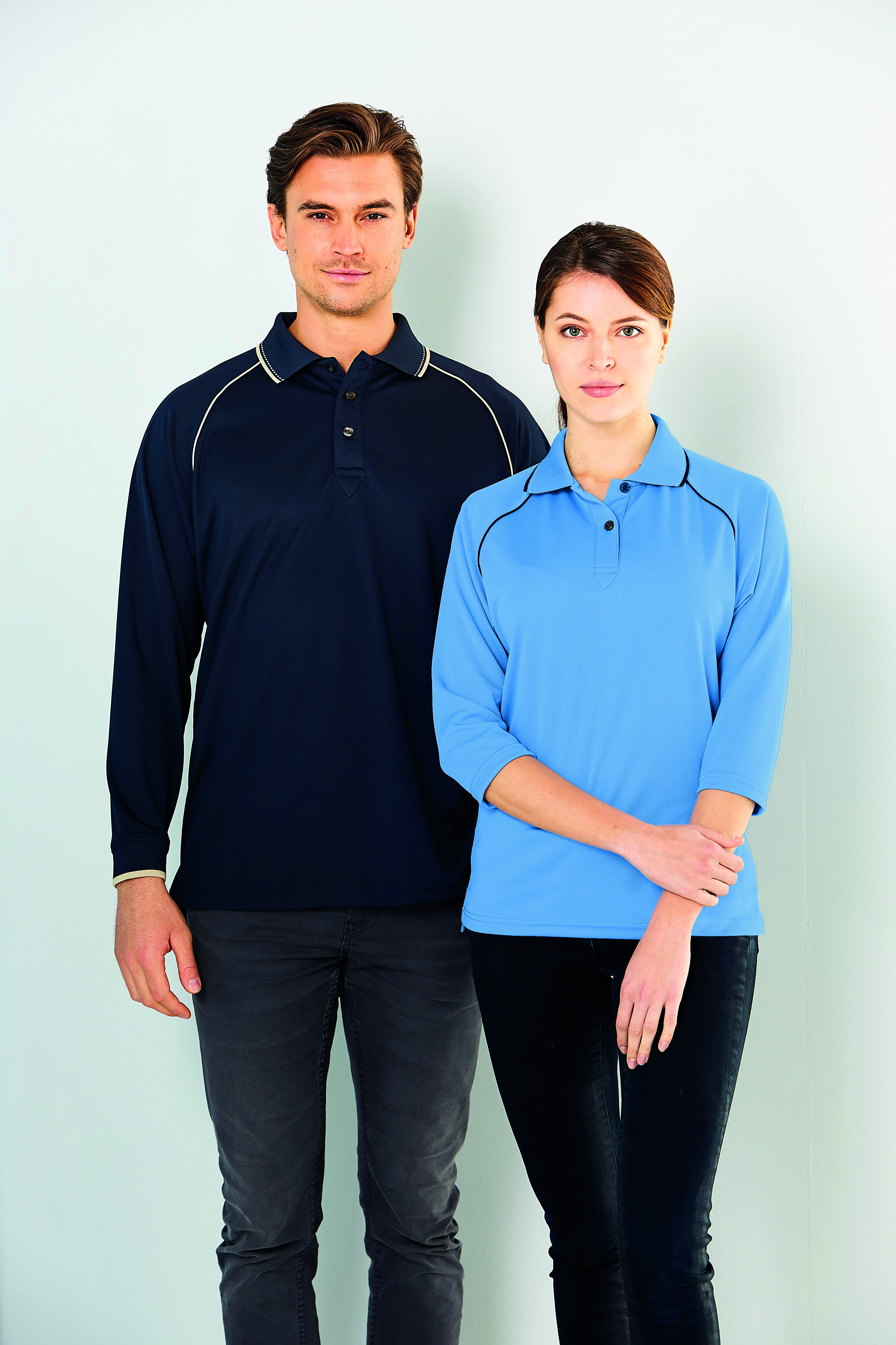 Mens Cool Dry Polo L/S