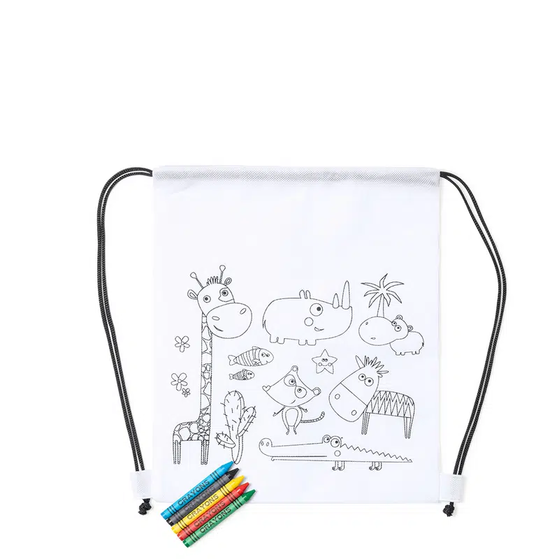 Wizzy Drawstring Bag – Drawstring Bags – available in white colour