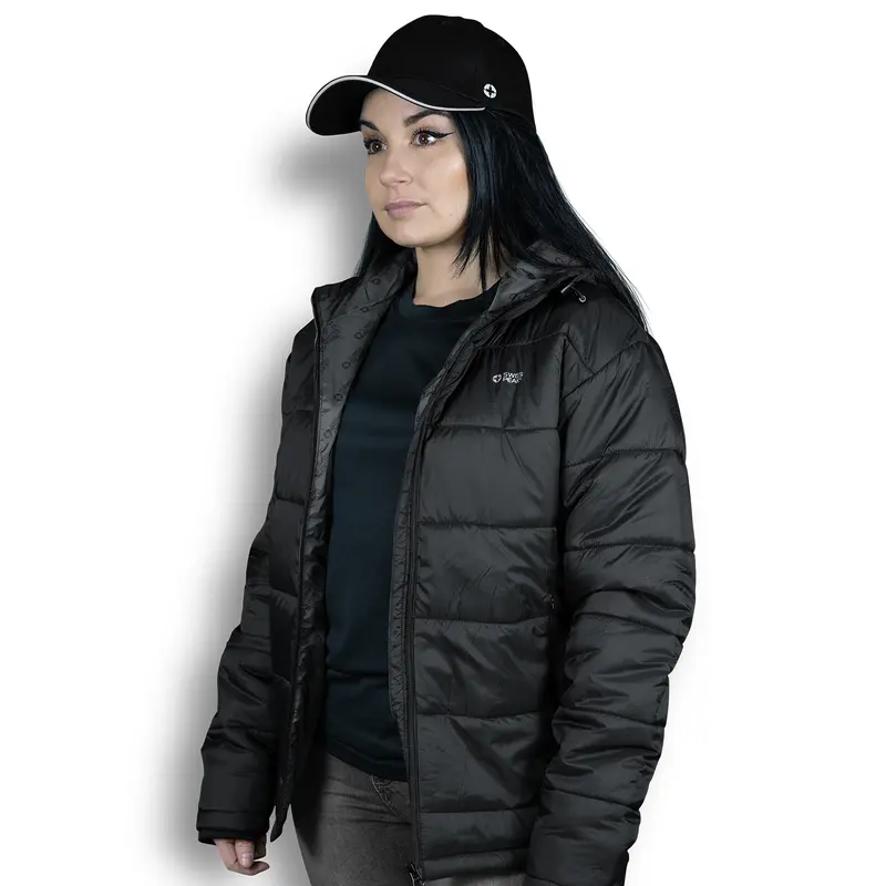Swiss Peak Urban Puffer Jacket – Jackets – available in black colour