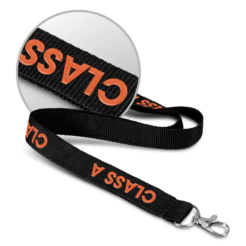 Soft Touch Logo Lanyard – Lanyards – available in black, blue, green, grey colours and 6 more