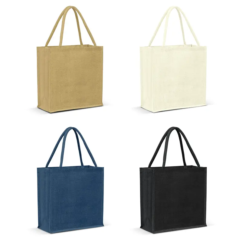 Monza Jute Tote Bag - Colour Match – Tote Bags – available in beige, black, blue, white colours