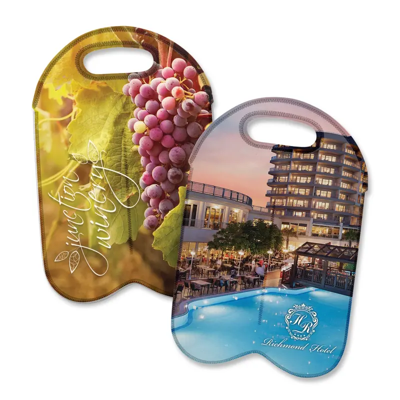 Neoprene Double Wine Cooler Bag - Full Colour – Wine Carriers – available in white colour