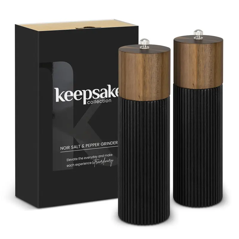 Keepsake Noir Salt and Pepper Grinders – Kitchenware – available in black colour