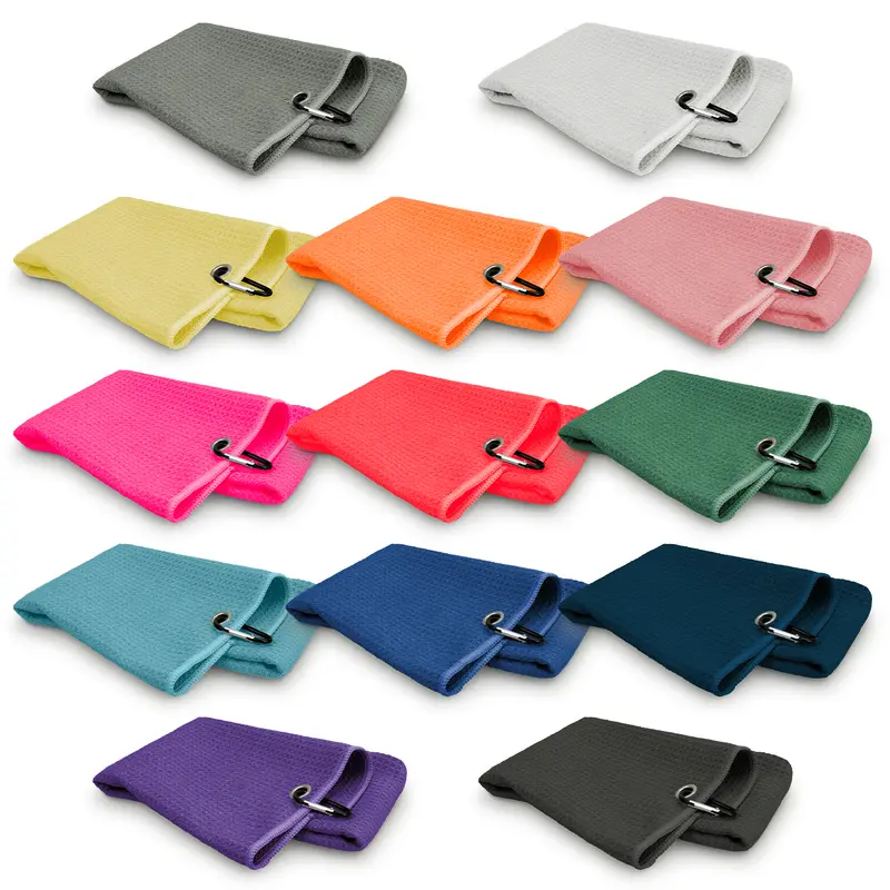 Waffle Golf Towel – Towels – available in black, blue, green, grey colours and 6 more