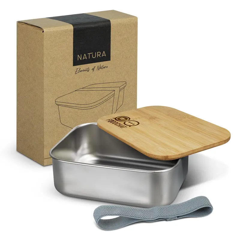 NATURA Stainless Steel Lunch Box – Kitchenware – available in beige colour