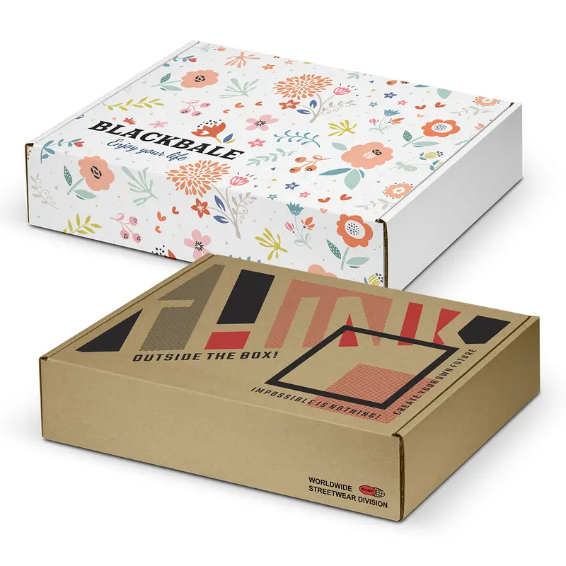Die Cut Box with Locking Lid - 465x320x120mm – Misc Print – available in beige, white colours