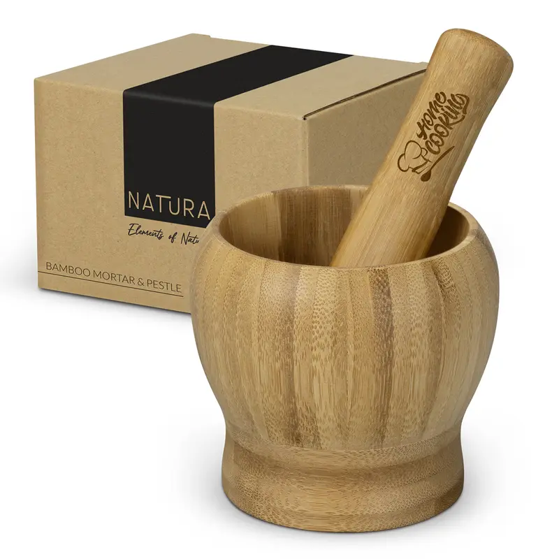 NATURA Bamboo Mortar and Pestle – Kitchenware – available in beige colour