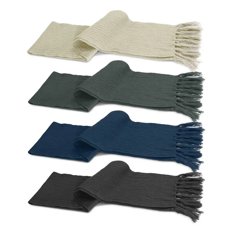 Nebraska Cable Knit Scarf – Scarves – available in beige, black, blue colours