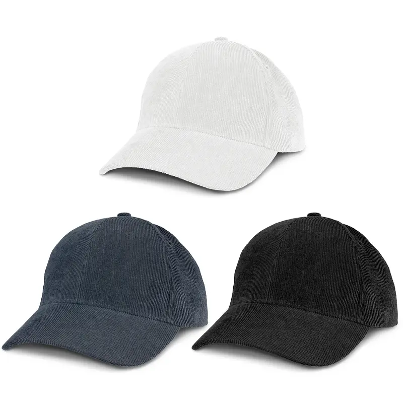 Corduroy Cap – Baseball Caps – available in black, blue, white colours