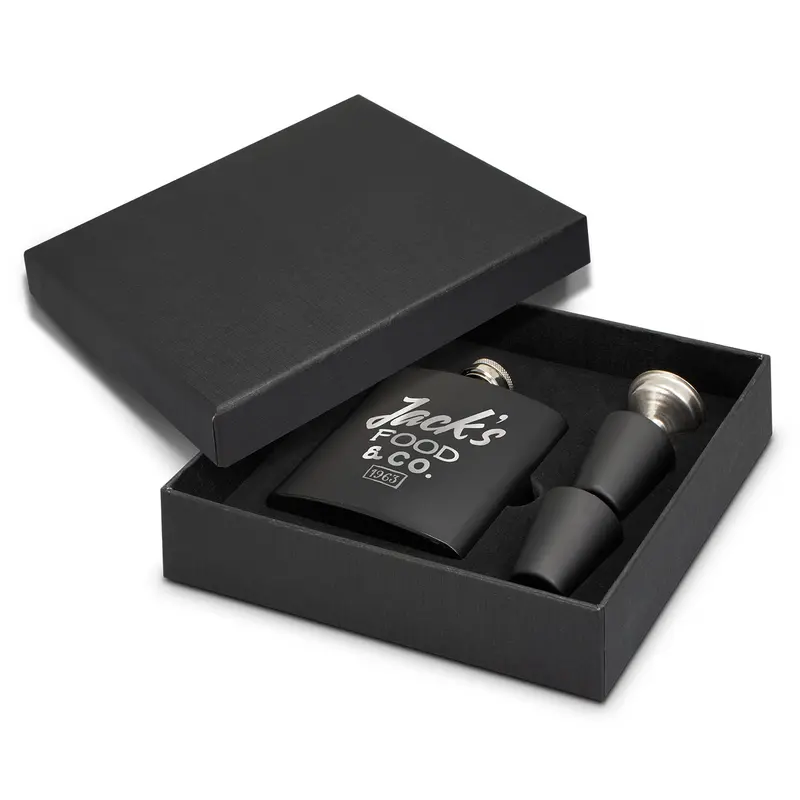 Dalmore Hip Flask Gift Set – Flasks – available in black colour
