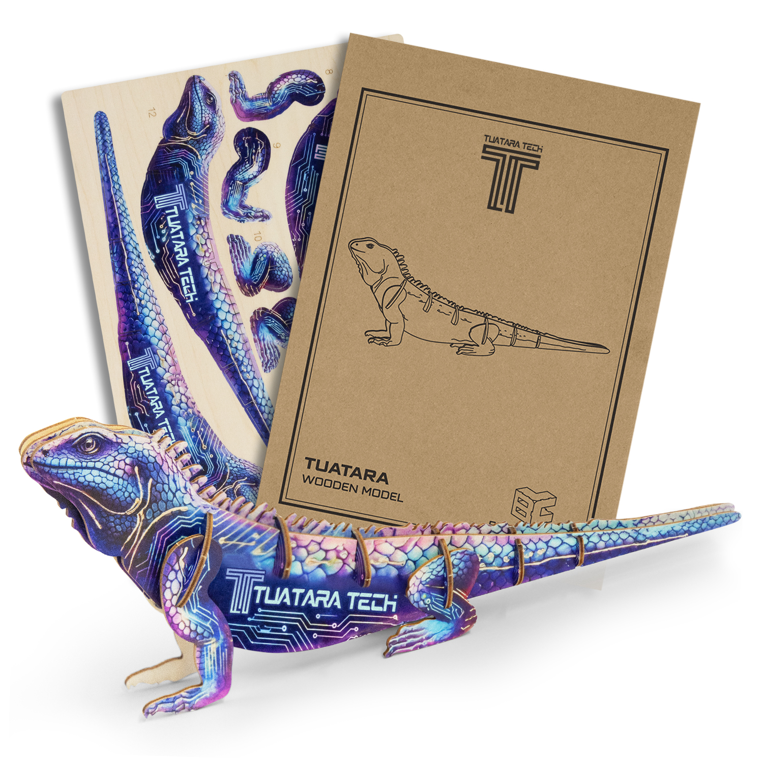 BRANDCRAFT Tuatara Wooden Model – Games – available in Natural – photo 1 of 10