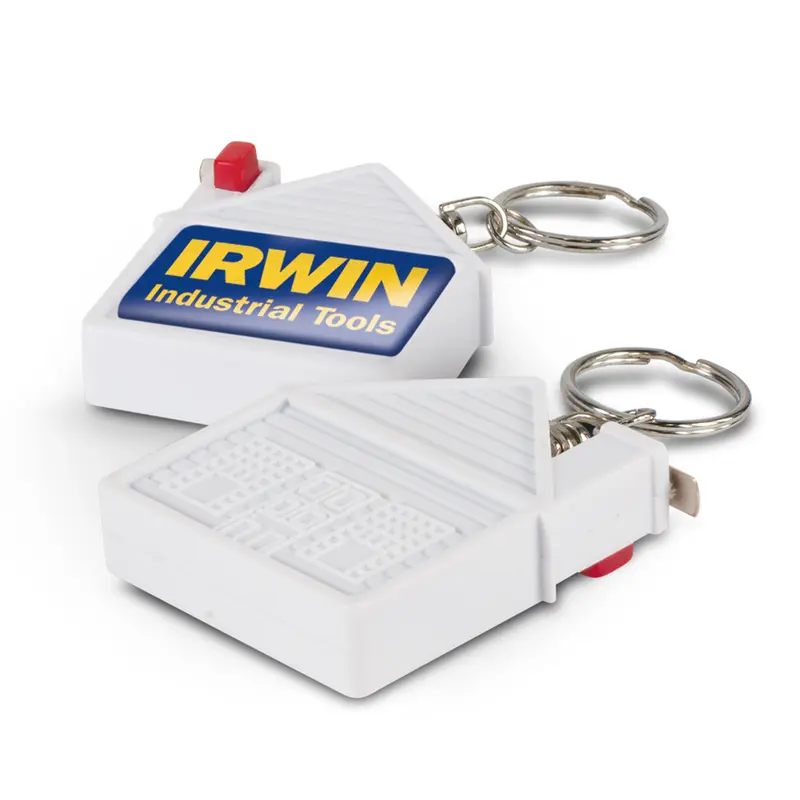 House Tape Measure Key Ring – Keyrings – available in white colour