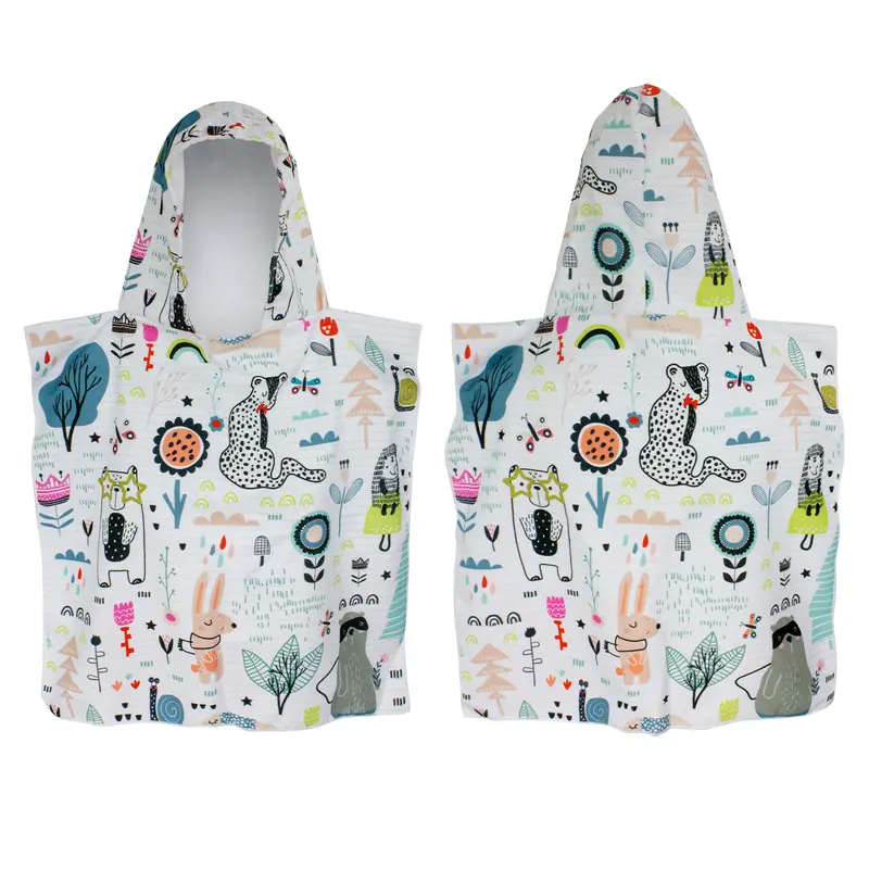 Kids Hooded Towel – Towels – available in black, blue, green, grey colours and 3 more
