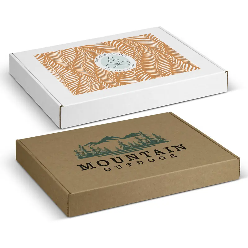 Die Cut Box with Locking Lid - 320x230x35mm – Misc Print – available in beige, white colours