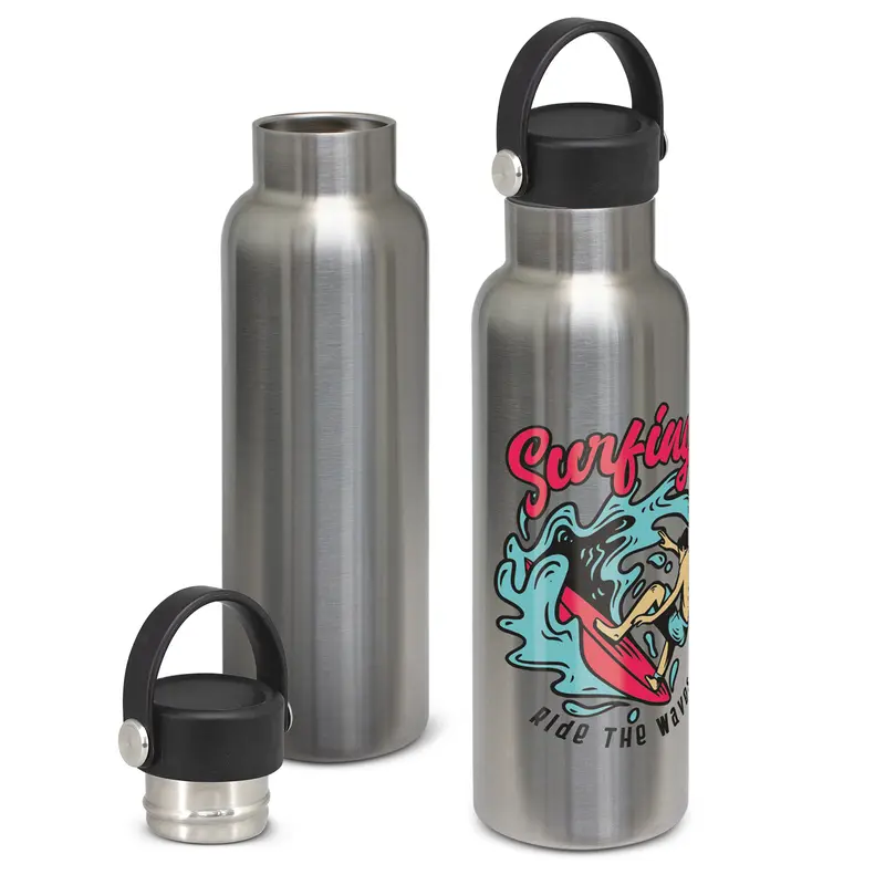 Nomad Vacuum Bottle Stainless - Carry Lid – Drink Bottles – available in silver colour