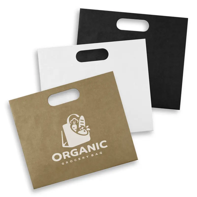 Large Die Cut Paper Bag Landscape – Paper Bags – available in beige, black, white colours