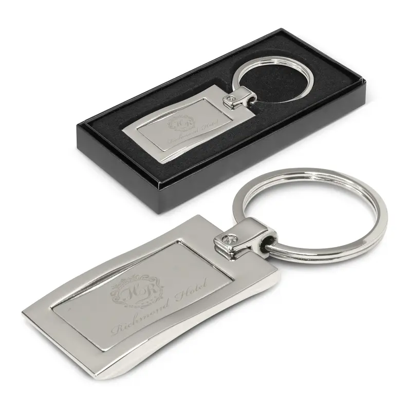 Wave Metal Key Ring – Keyrings – available in silver colour