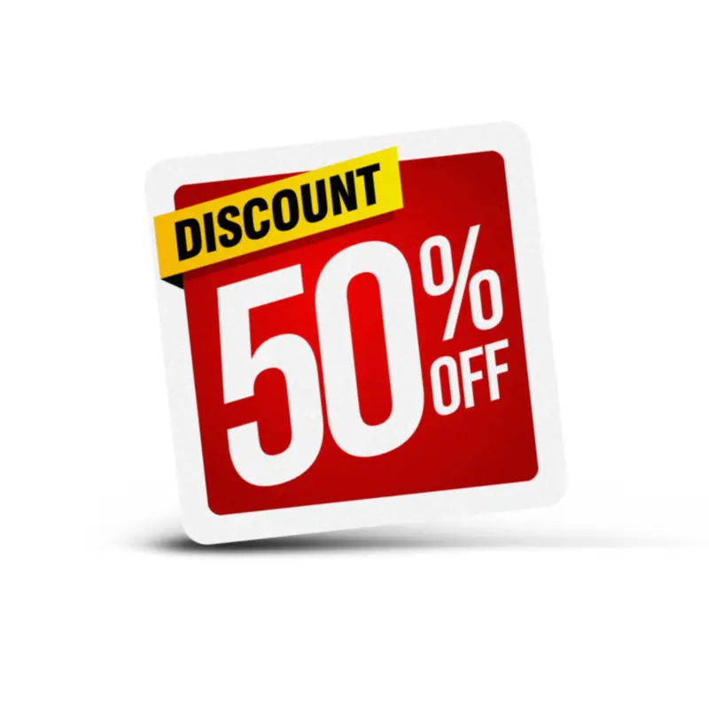 AD Labels 50 x 50mm – Ad Labels – available in white colour