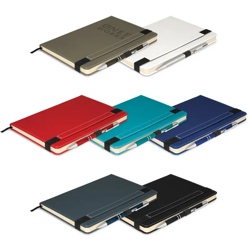 Premier Notebook with Pen – Notebooks – available in black, blue, grey, red colours and 1 more