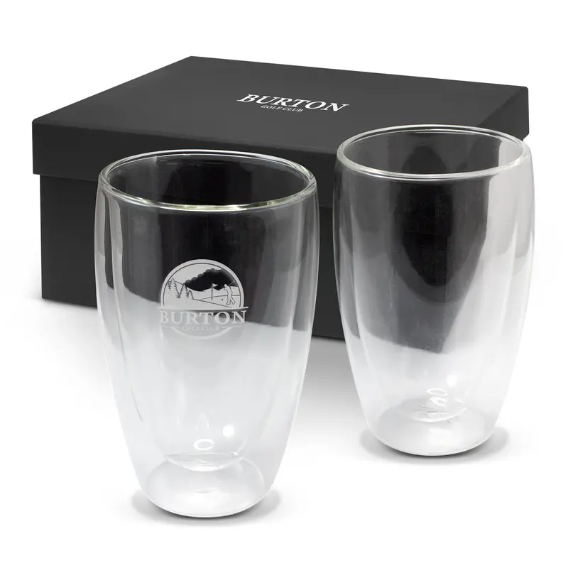 Tivoli Double Wall Glass Set - 410ml – Glassware – available in white colour