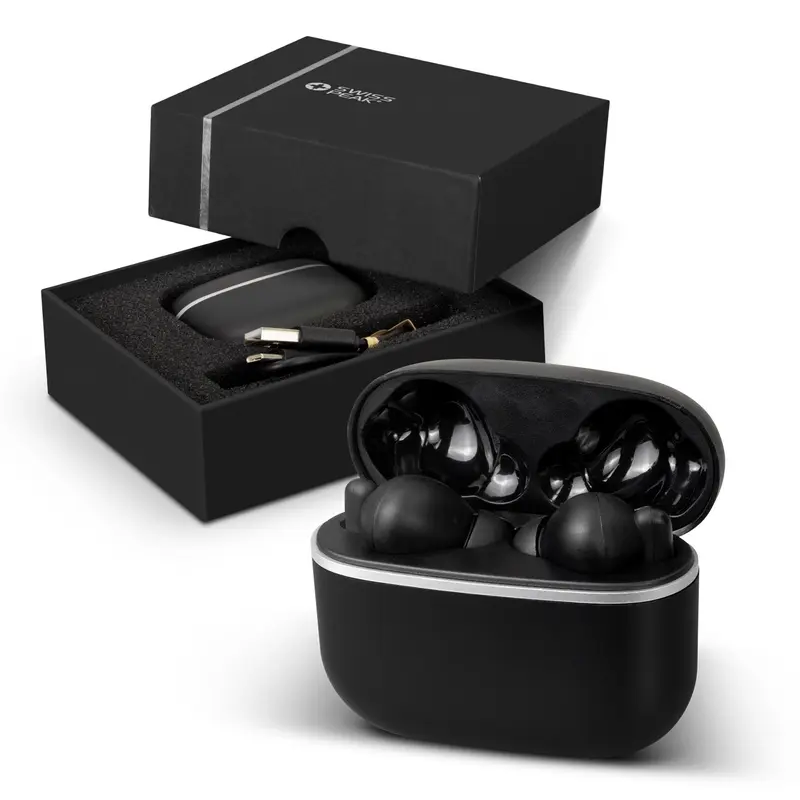 Swiss Peak TWS Earbuds 2.0 – Earbuds – available in black colour