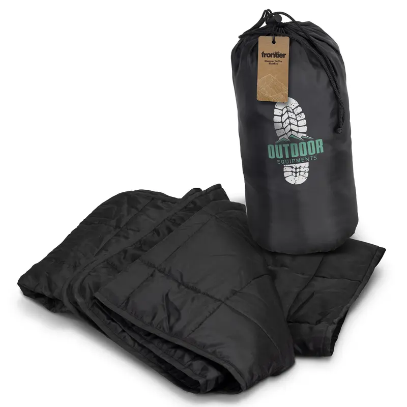 Frontier Harrow Puffer Blanket – Picnic Rugs – available in black colour