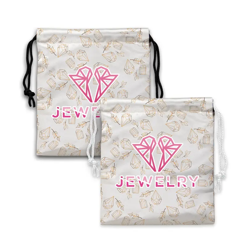 Satin Gift Bag - Small – Drawstring Bags – available in white colour
