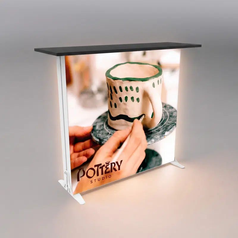 Portable Event Lightbox Counter – Banners – available in white colour