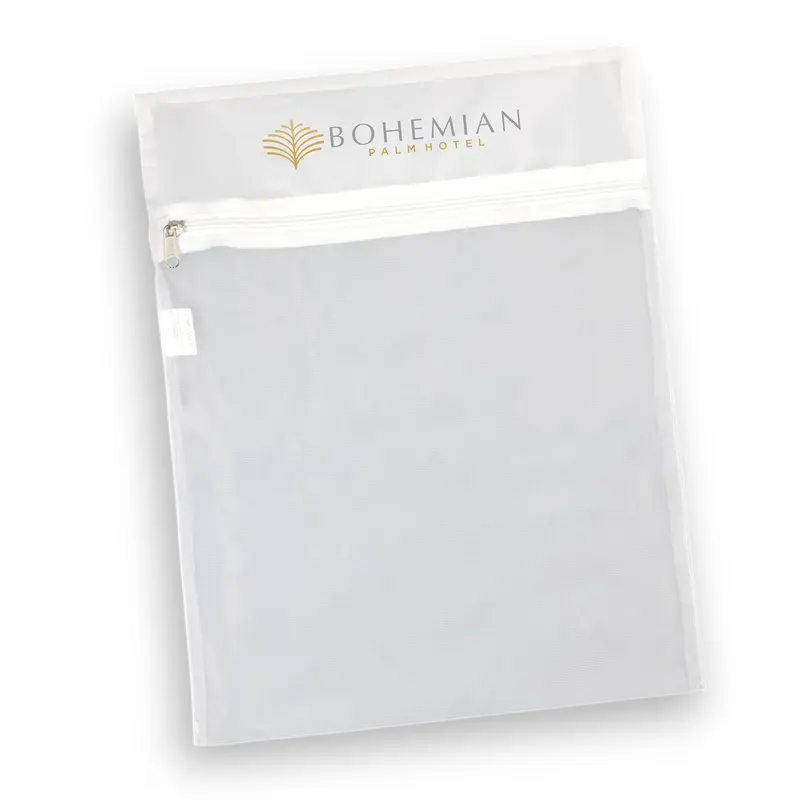 Mesh Laundry Bag – Drawstring Bags – available in white colour