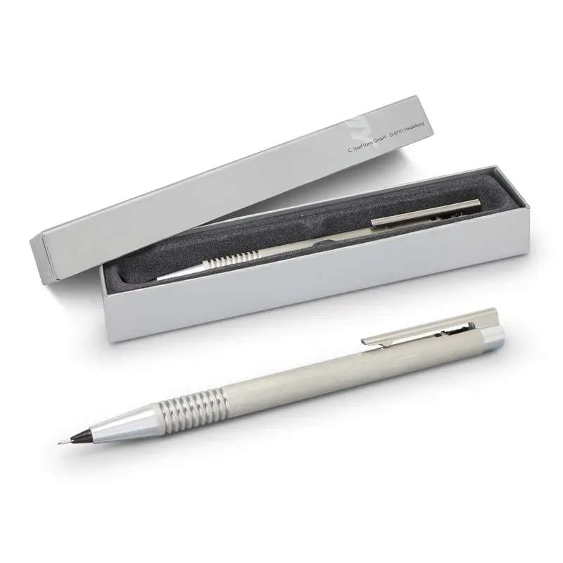LAMY Logo Pencil - Brushed Steel – Metal Pens – available in silver colour
