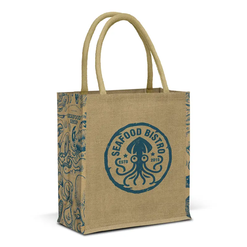 Lanza Jute Tote Bag – Shoppers – available in beige colour