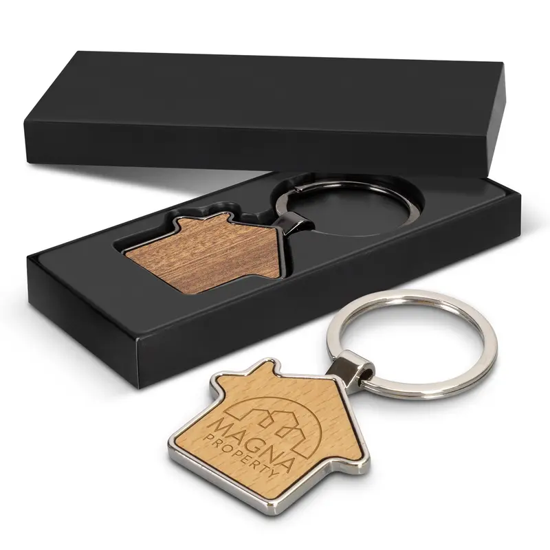 Santo House Shaped Key Ring – Keyrings – available in silver colour