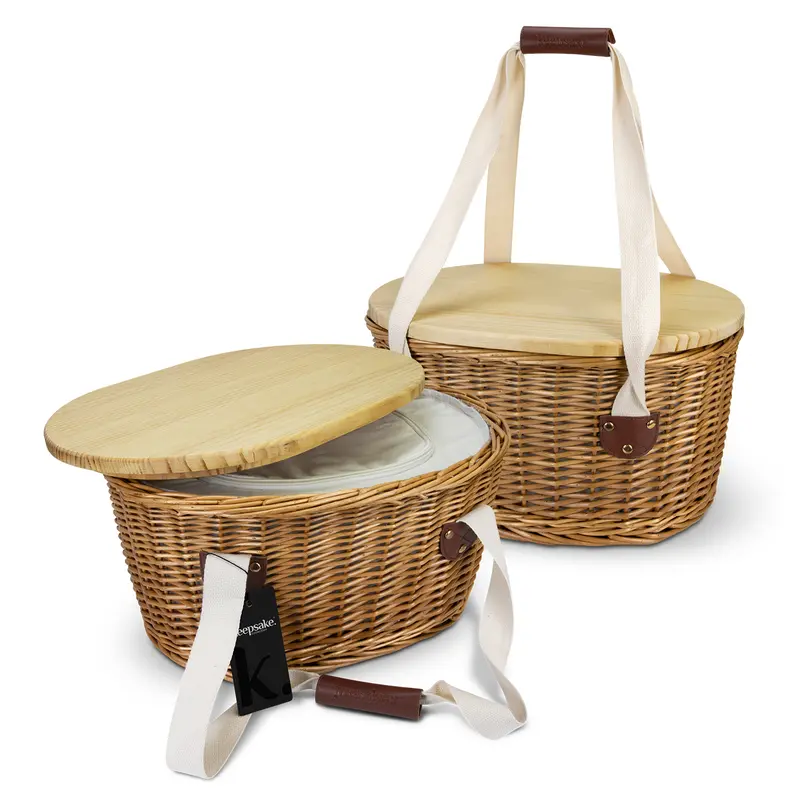 Keepsake Picnic Cooler Basket – Cooler Bags – available in beige colour