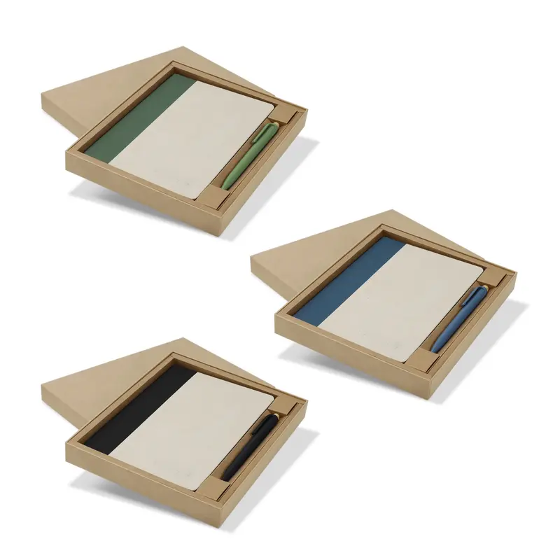 Paulo Notebook and Pen Gift Set – Notebooks – available in black, blue, green colours