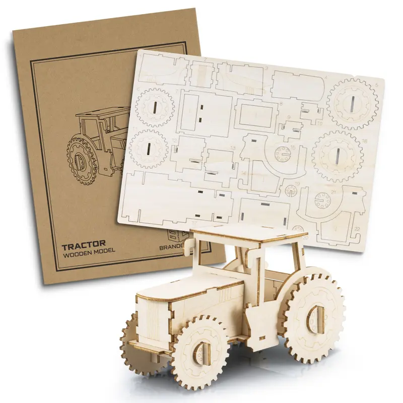 BRANDCRAFT Tractor Wooden Model – Games – available in beige colour