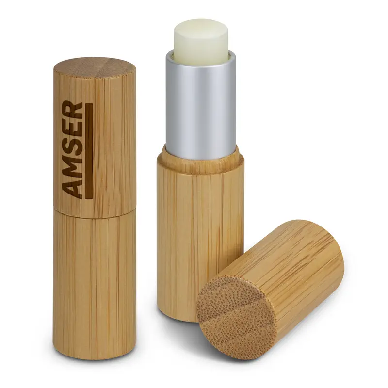 Bamboo Lip Balm – Lip Balms – available in silver colour
