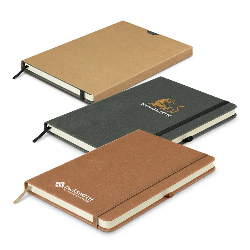 Phoenix Recycled Hard Cover Notebook – Notebooks – available in beige, black colours