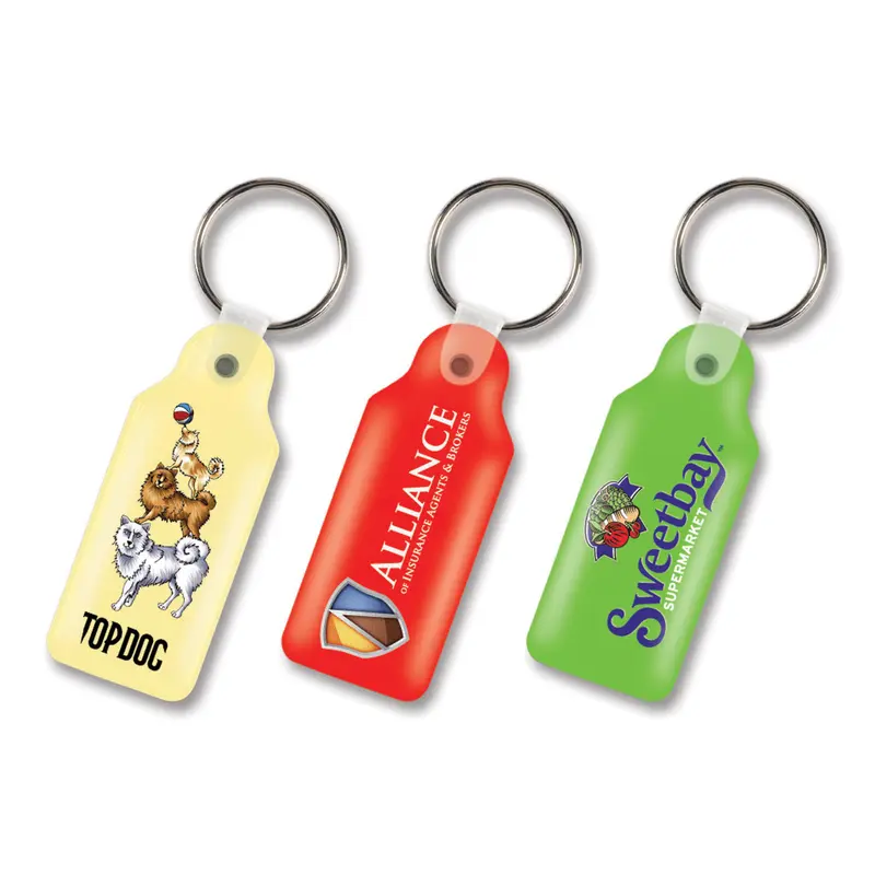 Flexi Resin Key Ring - Rectangle – Keyrings – available in white colour