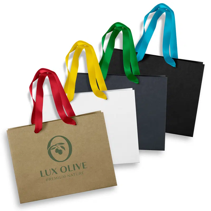 Medium Ribbon Handle Paper Bag – Paper Bags