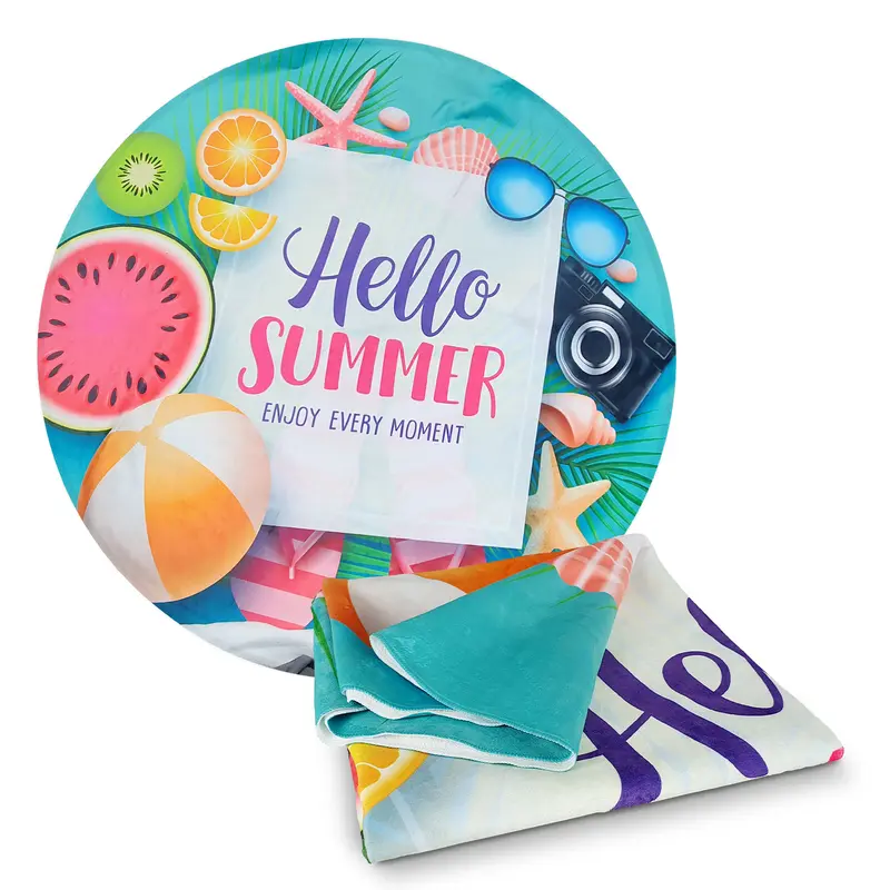 Paradiso Beach Towel - Full Colour – Towels – available in white colour