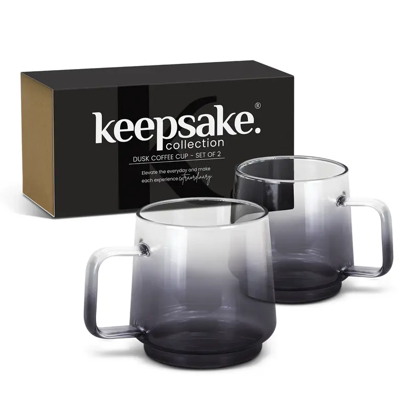 Keepsake Dusk Coffee Cup - Set of 2 – Glassware – available in white colour