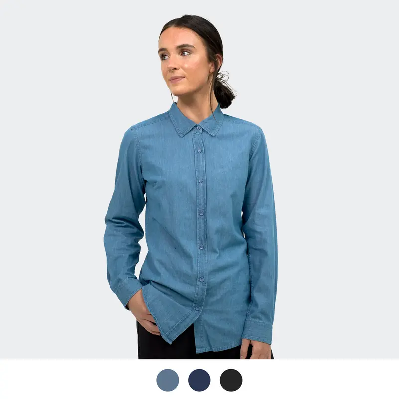 TRENDSWEAR Chester Women's Denim Shirt – Shirts – available in black, blue colours