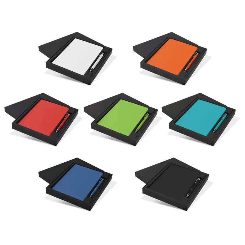 Kingston Notebook and Pen Gift Set – Notebooks – available in black, blue, green, orange colours and 2 more